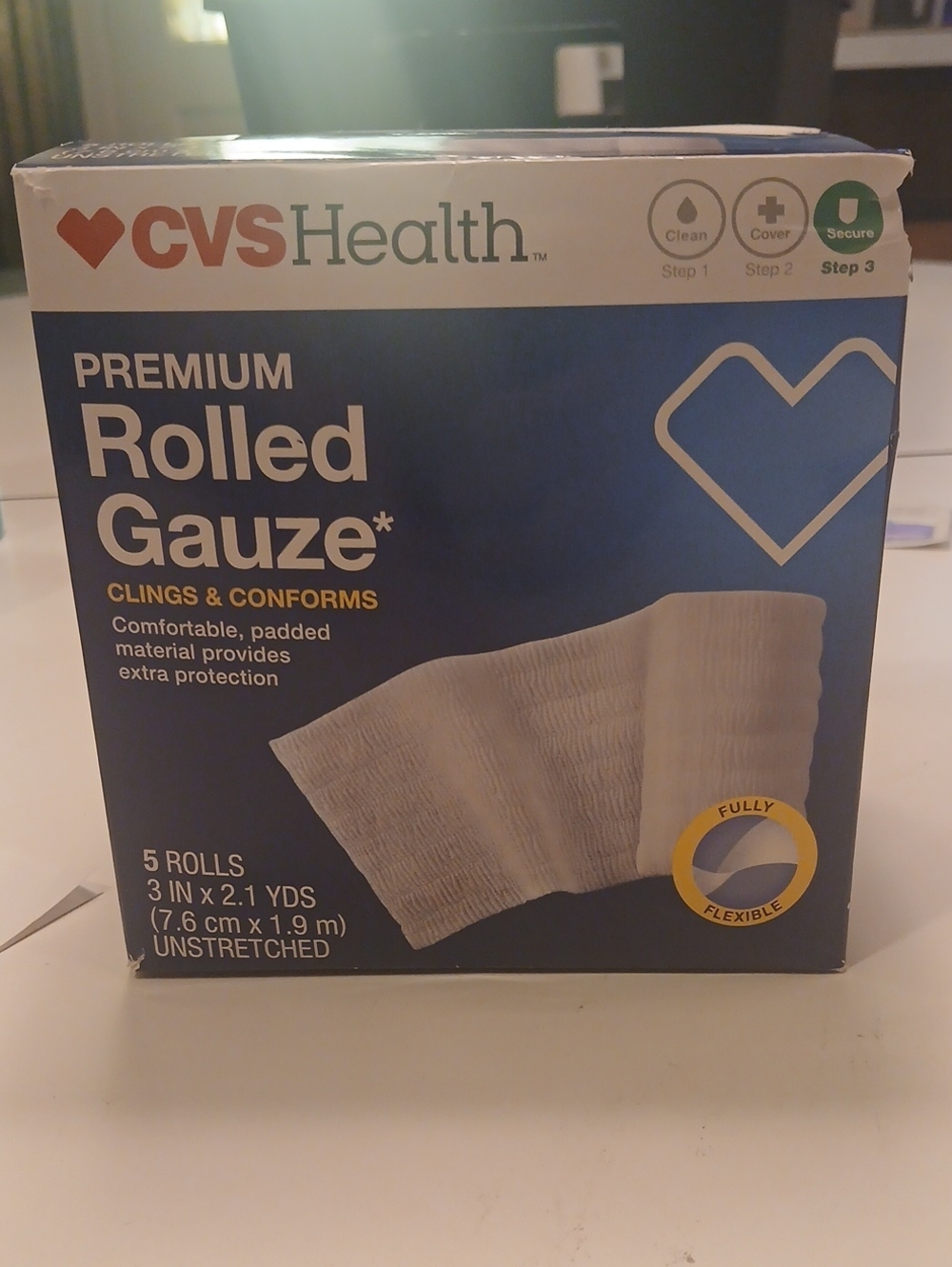 Premium Rolled Gauze - White (5 Rolls)